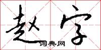 赵字